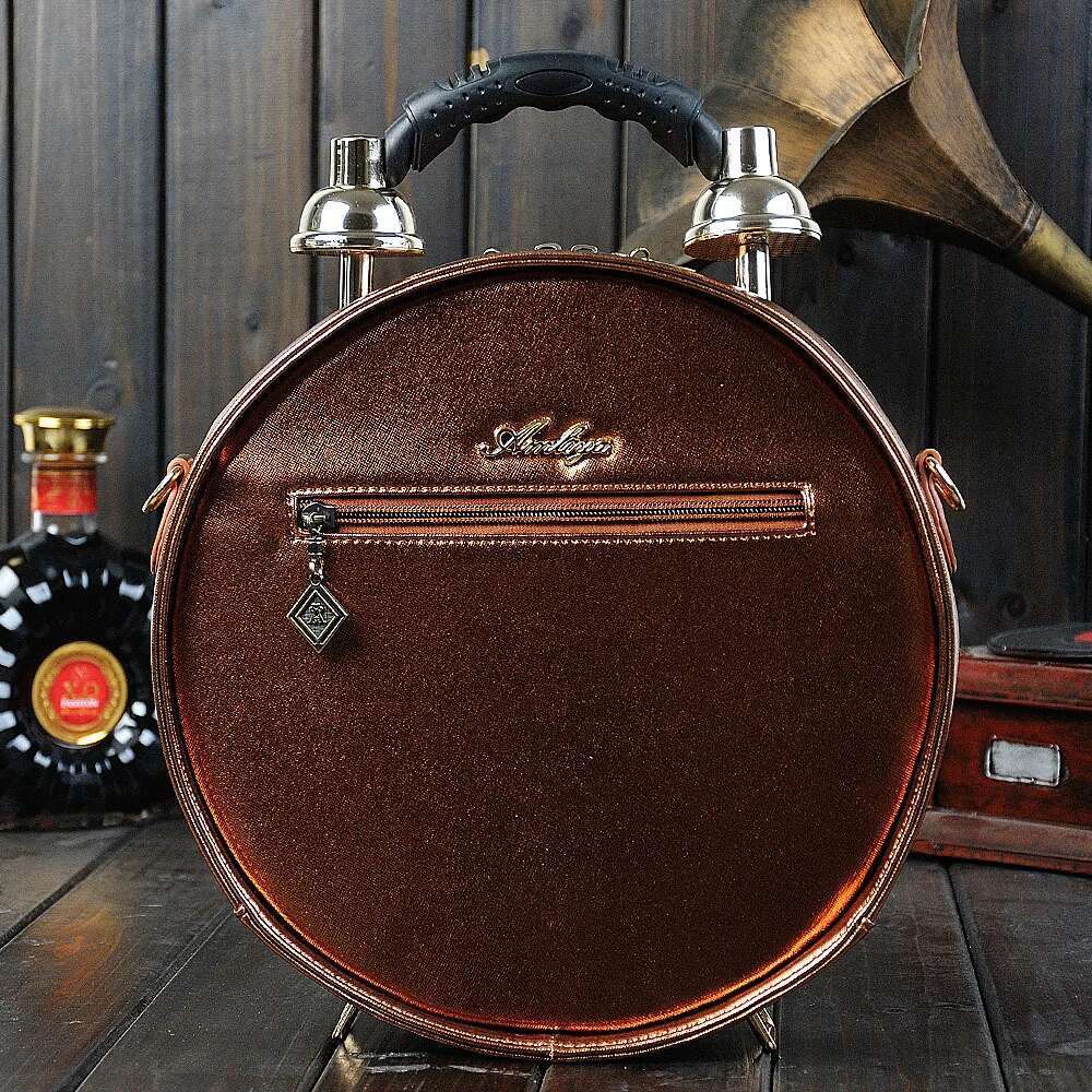 Amberler Real Alarm Clock Vintage Women Handbags High Quality Ladies Shoulder Messenger Fashion 2024 Female Crossbody Bags