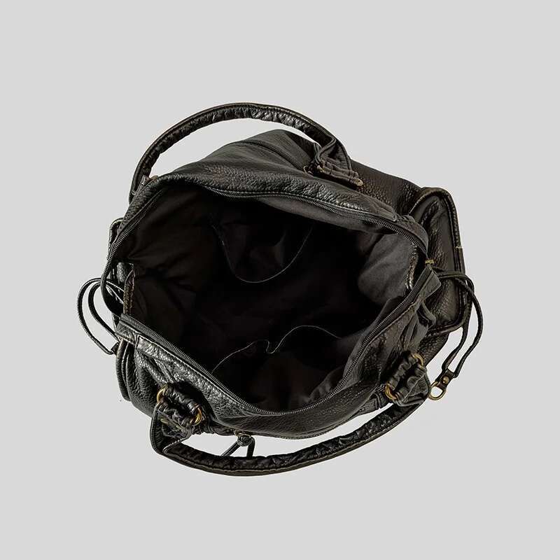 AIGO Vintage Large Capacity Women Designer Handbag Tote Retro Shoulder Crossbody Bags Quality Punk Bag