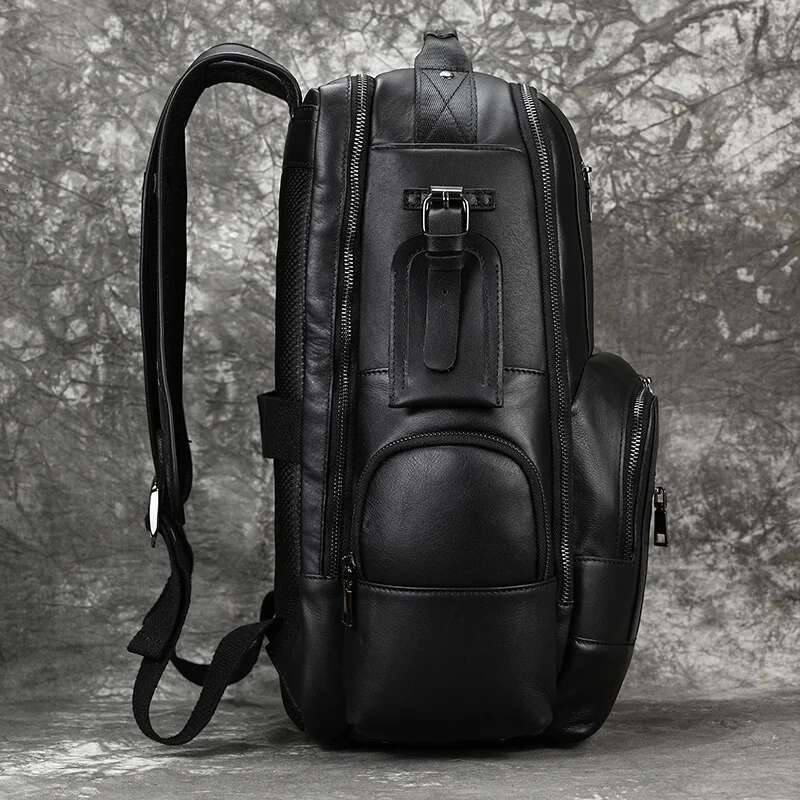 Cow Backpacks Men Laptop Rucksack Shoulder Mochilas Cowhide Genuine Leather Male School For Man Travel Bag