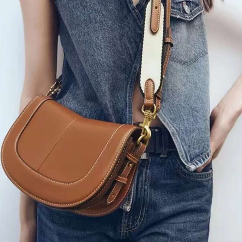 New PU Leather Design Women Saddle High Quality Fashion Crossbody Shoulder Bag