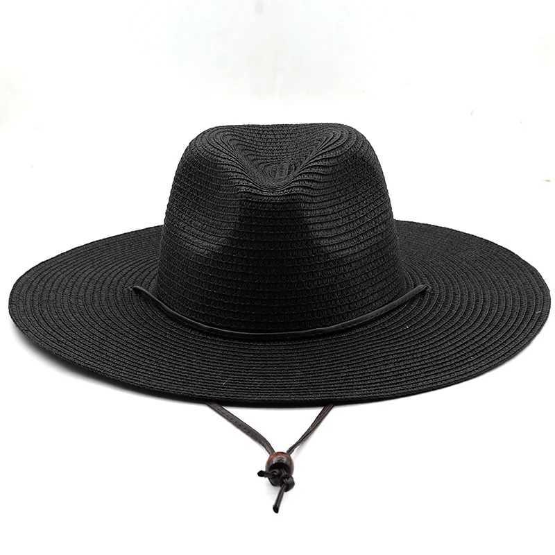 10.5CM Brim large straw hat suitable for Wenmen Jazz Fes cooling sun hat summer breathable elegant womens party hat complete set X250109