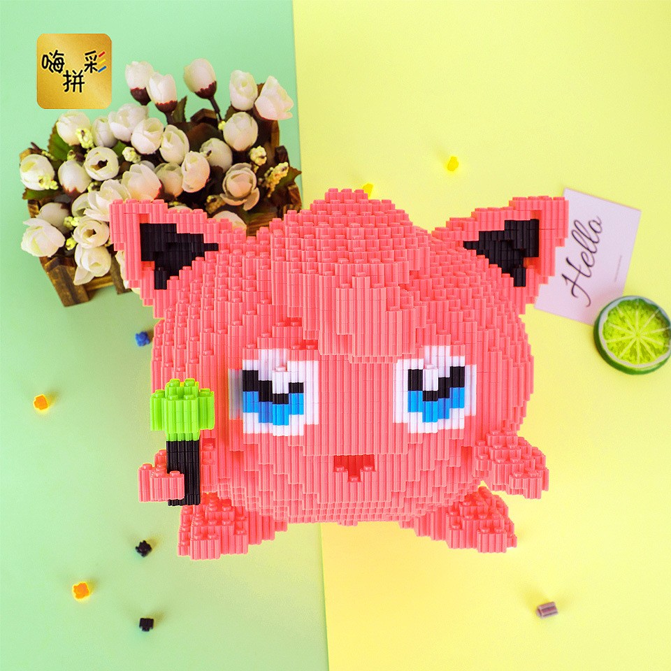 19cm high Hi Caipin Fatty Children and Adults Puzzle Pellet Building Blocks Assembly Toys