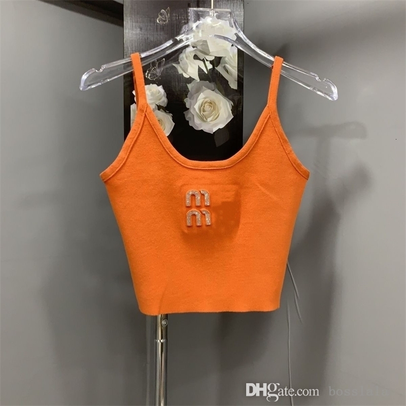 2025 Womens Designer Tank Crop Tops Sexy t Shirt Camis Cotton-blend Bra Vest Ladies Solid Vintage Femme Clothes