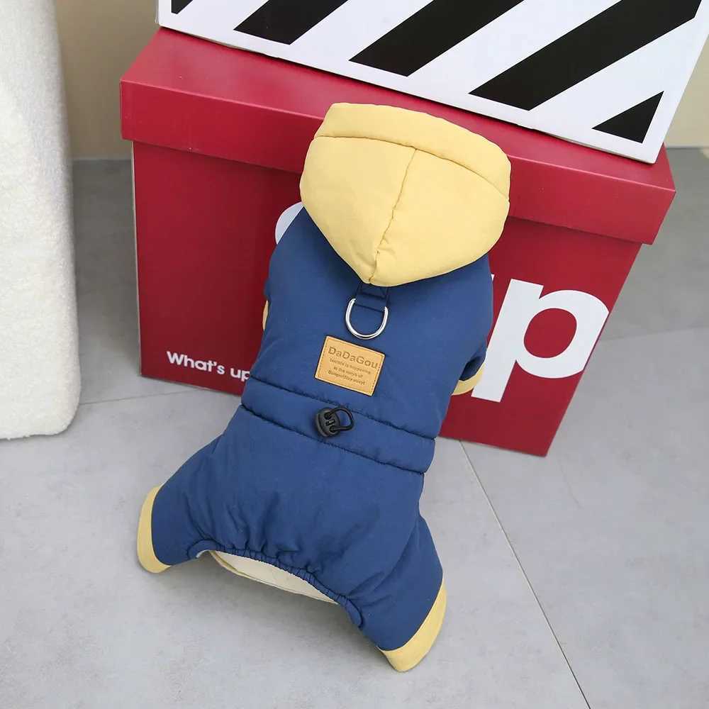 Dog Winter Thicken Coat Warm Down Coat with D Ring Pet Jumpsuit Puppy Cotton Jacket for Small Medium Dogs Cats Chihuahua CostumeXJ250109