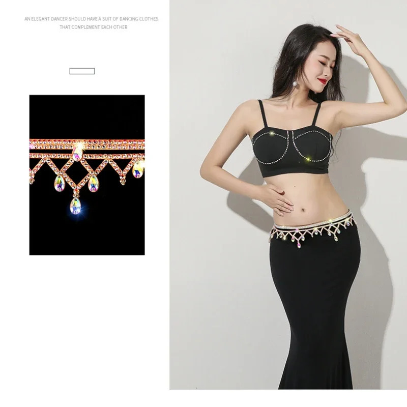 2024 Women Rhinestone Belt Shiny Diamond Crystal Ladies Waist Chains Jewelry Belly Dance Costume Accessory 250107
