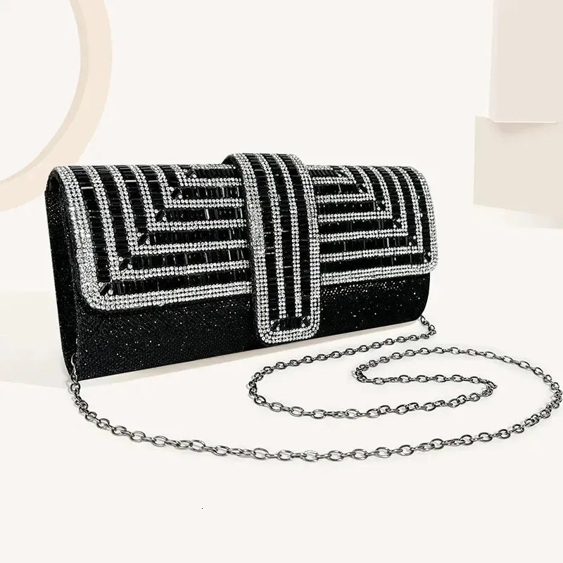 Womens Rhinestone Clutch Purses Evening Bags Sparkling Glitter Formal Party Wedding Cocktail Prom Bags with Chain 250106