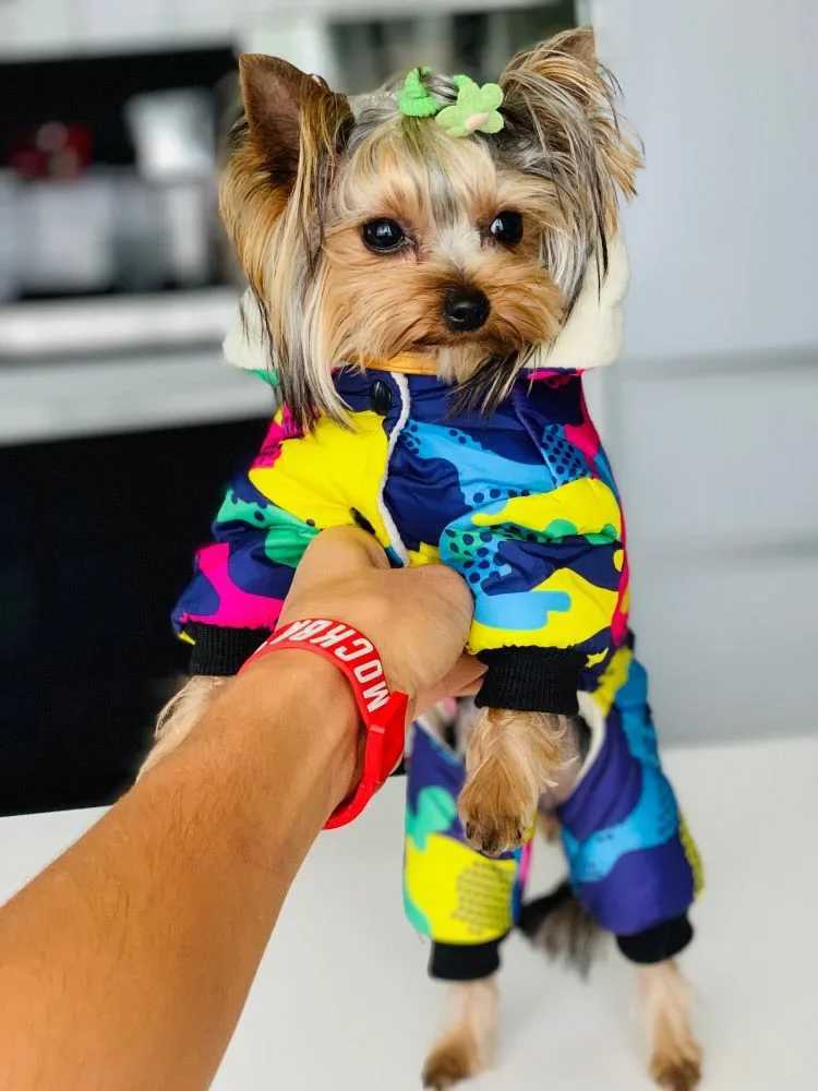 Pet Dog Jumpsuit Thicken Warm Winter Dog Clothes for Small Dogs Cats Chihuahua Jacket Yorkie Shih Tzu Down Coat Poodle OutfitsXJ250109