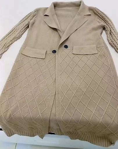 Korean French Style Cashmere Sweater Ladies Wool Windbreaker Cardigan Autumn Winter Women Knitted Sweater Long Cardigan Coat 250106