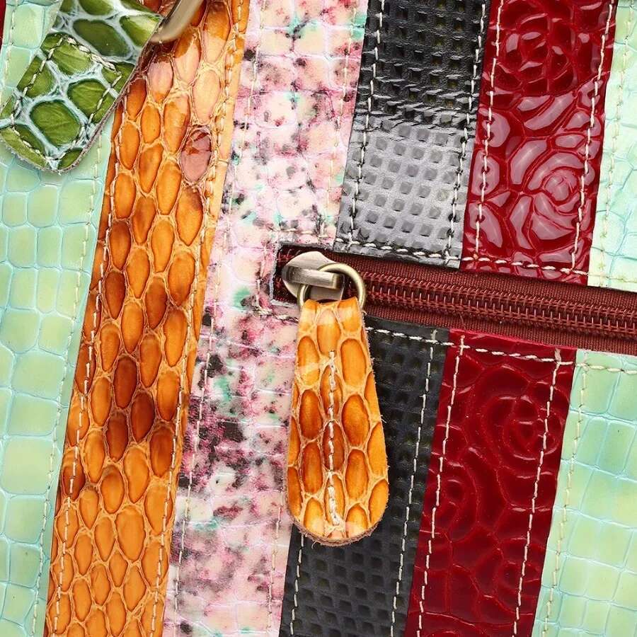 Fashion Women Real Cow Ral Handbag Girl Multicolour Bags High Quality Genuine Leather Designer Female Crossbody Bag