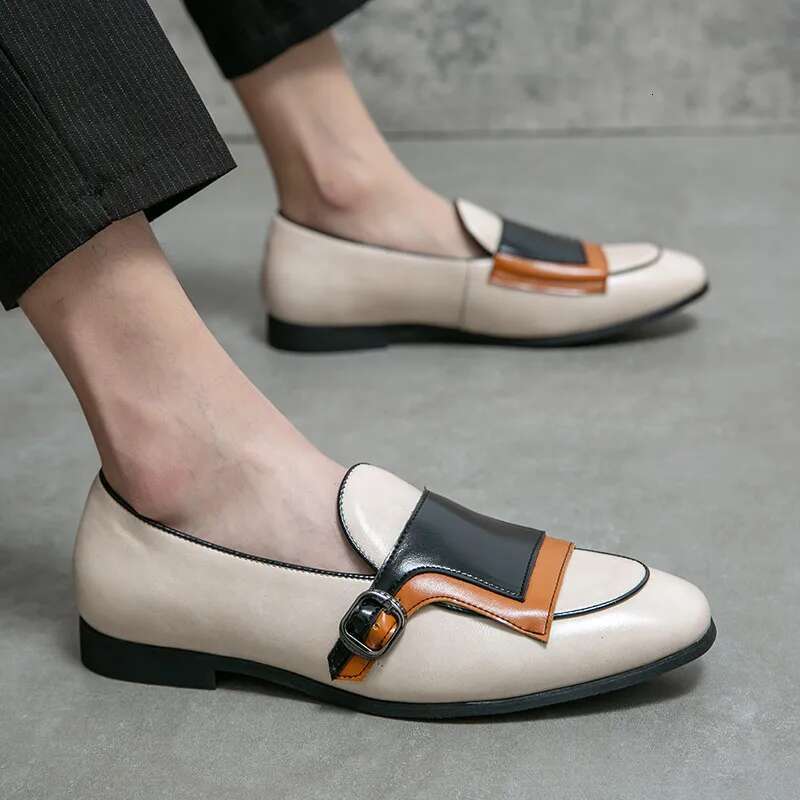 Blue Elegant Leather Large Size 48 Brand Handmade Men's Loafers Casual Designer Oxfords Men Flats Dress Shoes