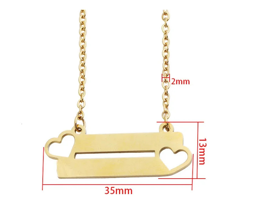 10PcsLot Korea Fashion 304 Stainless Steel Hollow Heart Pendant Necklace For Women Girls 250109