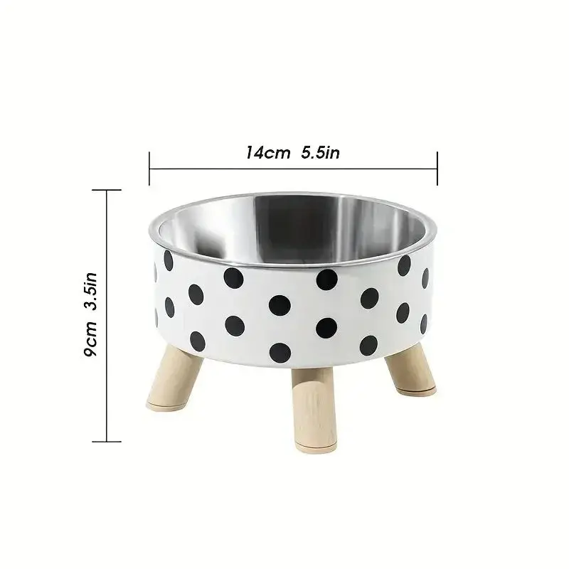189032 Stainless steel cat bowl, wear-resistant, antibacterial, easy to rinse, no dirt accumulation after long-term use