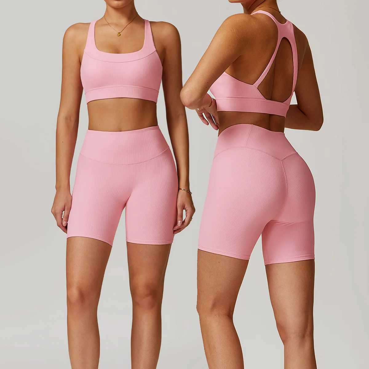 Autumn winter sports set Thread high waist beauty back Yoga Set Women Bra long sleeve Workout pullover Gym Clothing Fitness suitXJ250109