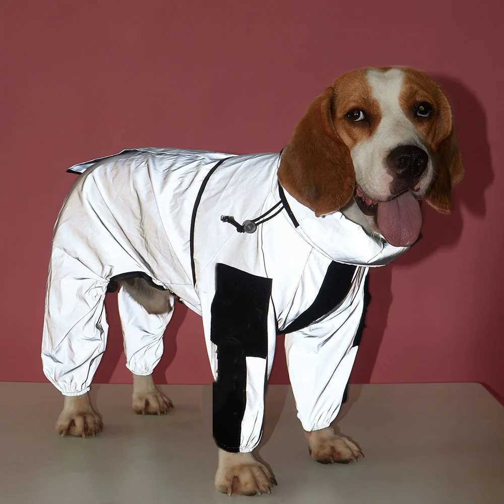 Reflective Dog Raincoat Dog Waterproof Jumpsuit Sunscreen Coat Jacket for Puppy Large Dogs Outdoor Clothes Pet Cat Dog ProductsXJ250121