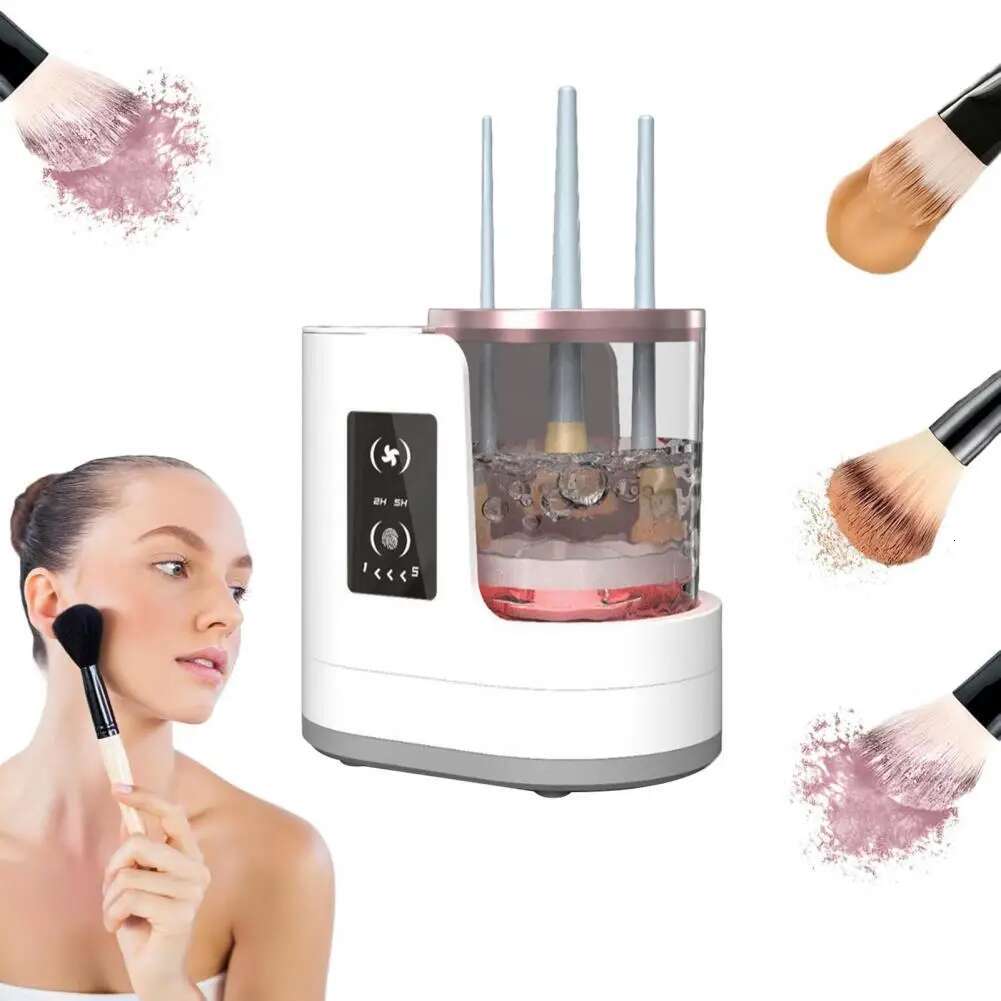 Electric Makeup Cleaner USB Automatic Cosmetic Cleaning hine Multifunction Beauty Brush Dryer Holder Container Wa
