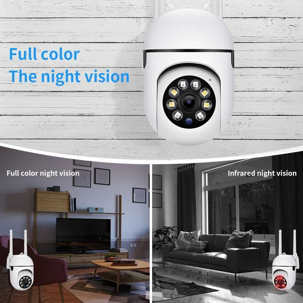 WiFi secure night vision camera 2MP 1080P high-definition wireless IP camera 360 degree rotating remote monitoring camera indoor monitoring X250110