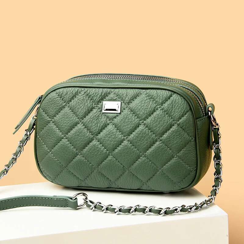 New Leather Handbag Summer Women's Crossbody Fashion Chain Underarm For Girls Versatile And Niche Mobile Phone Bag