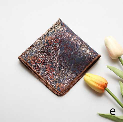 2022 New England vintage pattern pocket square men's suit pocket scarf handkerchief scarf Korean dress chest scarf
