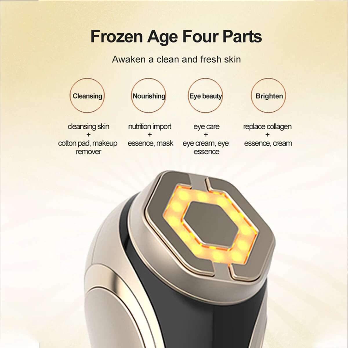 Deep Import Meter 1 set of 6 Ion Vibration Export Multi-functional Home Beauty Container 3 Levels Increase Penetration Ra