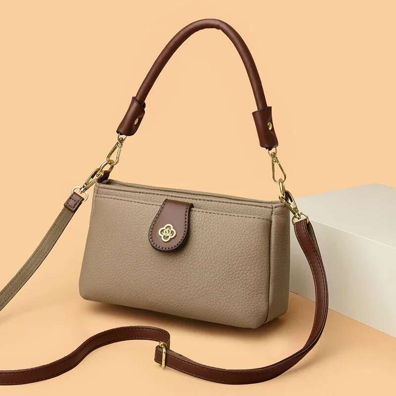 Fashion Handle Ladies Messenger Bag Lady Leather Simplicity Crossbody Shoulder Bags High Quality Women's Designer Handbag