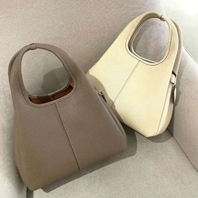 New Fashion Real Leather Shoulder Women's Bag Casual Retro Tote