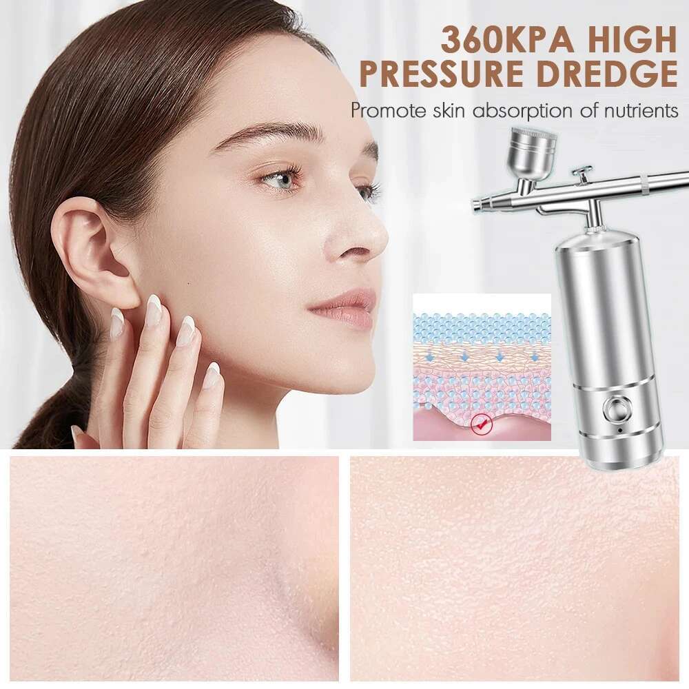 Nano Oxygen Injection Instrument Handheld High Pressure Beauty Facial Spray Moisturizing Steamer USB Charging