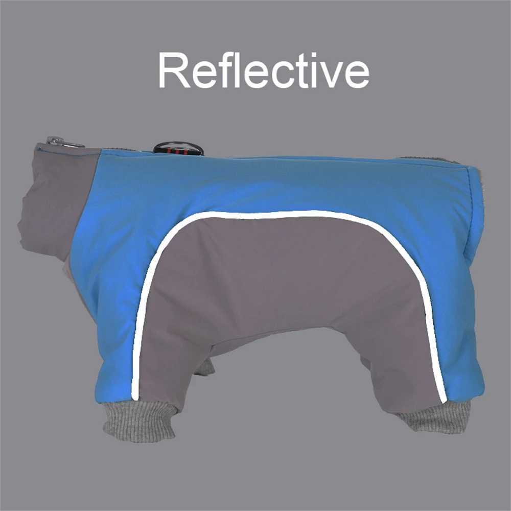 Small Medium Dogs Warm Clothes Waterproof Winter Thicken Fleece Pet Puppy Cats Jumpsuit Reflective Chihuahua Jacket Coat OutfitXJ250109