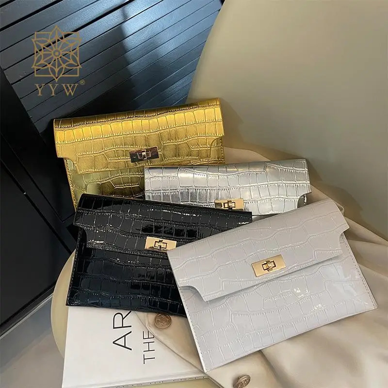 Thin Envelope Clutch Handbag Women Pattern PU Leather Mini Daily Purse Wallet Portable Evening Messenger Bags 250106