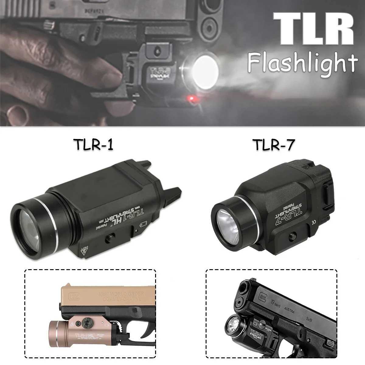 Tactical TLR-1 TLR-7 Weapon Gunner Flashlight Metal 1000 lumens TLR7 LED Flash 20mm Glock 17 Airgun TLR1 Reconnaissance Torch M250110