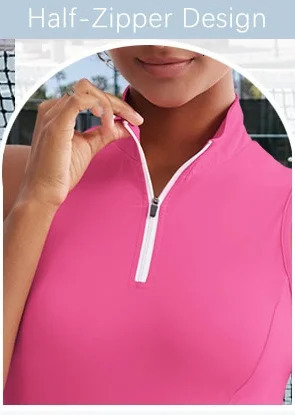 Summer Solstice Womens Tennis Dress Fashion 2in1 Golf Sports Polo Collar n Fitness 250106