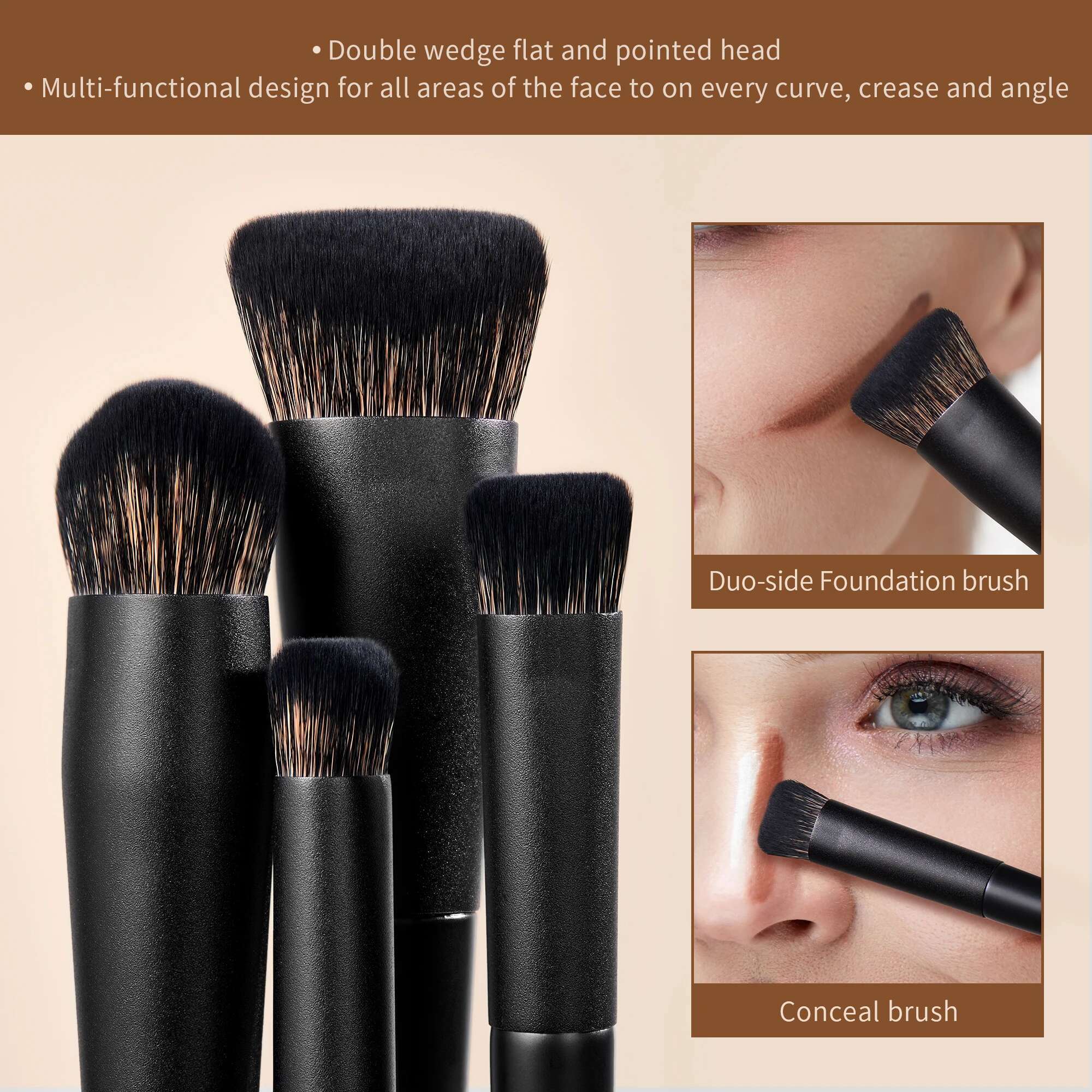 Jessup Makeup Brushes Set,10-14pcs Make Up Brush Contour Foundation Powder Eyeshadow Highlight Blending Concealer er T336