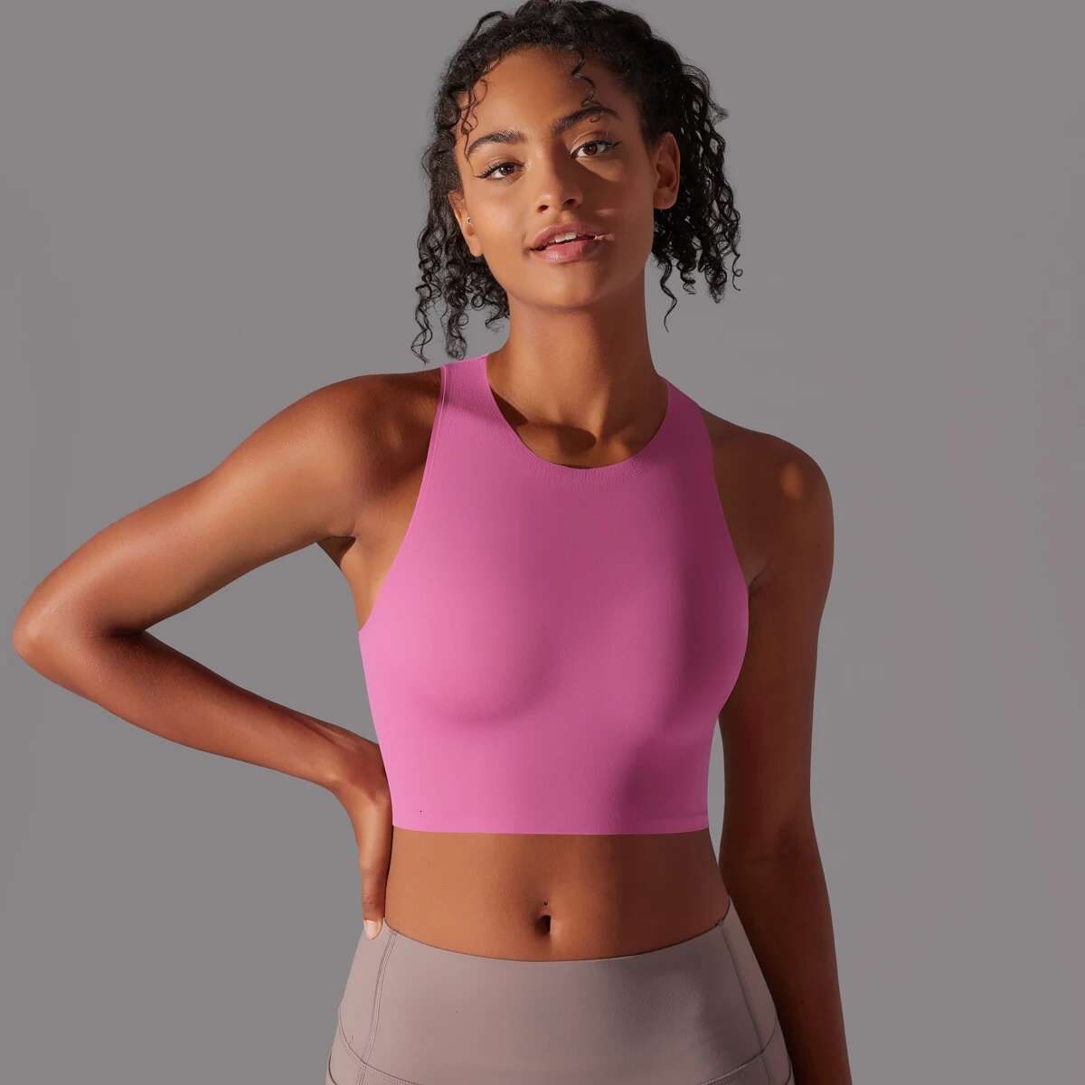 Yoga Gym Push Up Shockproof High Intensity Pilates Clothes Women Backless Quick Drying Cycg Fiess Bra