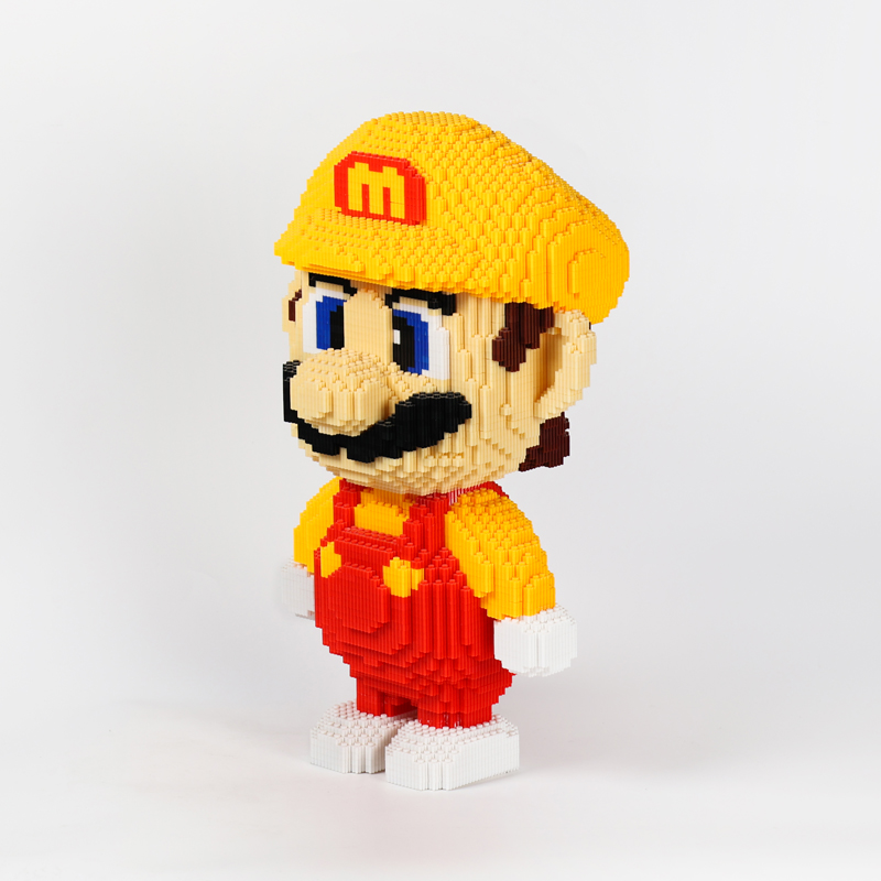 42cm high Hi Caipin Yellow Mary Children's adult educational building blocks particles assembled toys