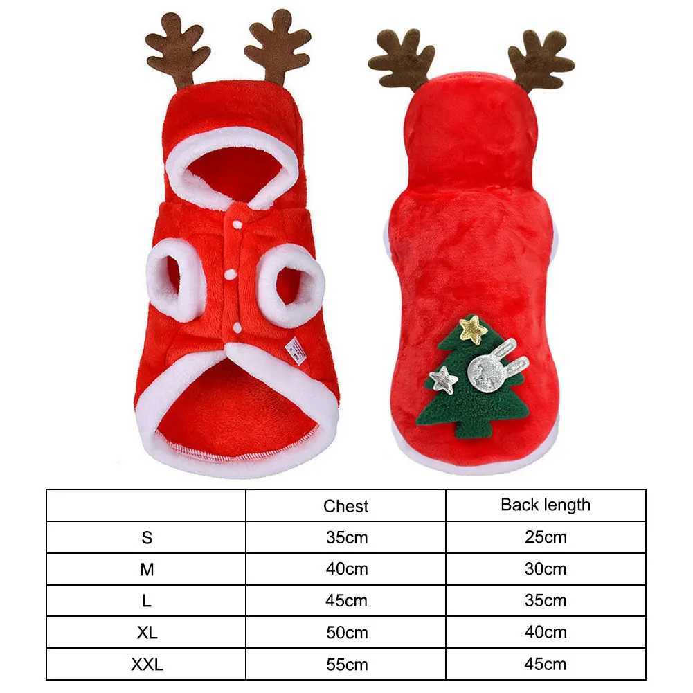 Dog Christmas Costumes Elk Pet Dog Cold Weather Coats Winter Warm Christmas Dog Clothes for Small Dogs PuppyXJ250109