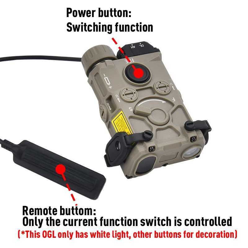 WADSN EOTEC Nylon OGL Tactical Weapon Flashlight Only for White Light Hunting Rifle Airgun Accessories Suitable for 20mm Picatinny Rail M250110