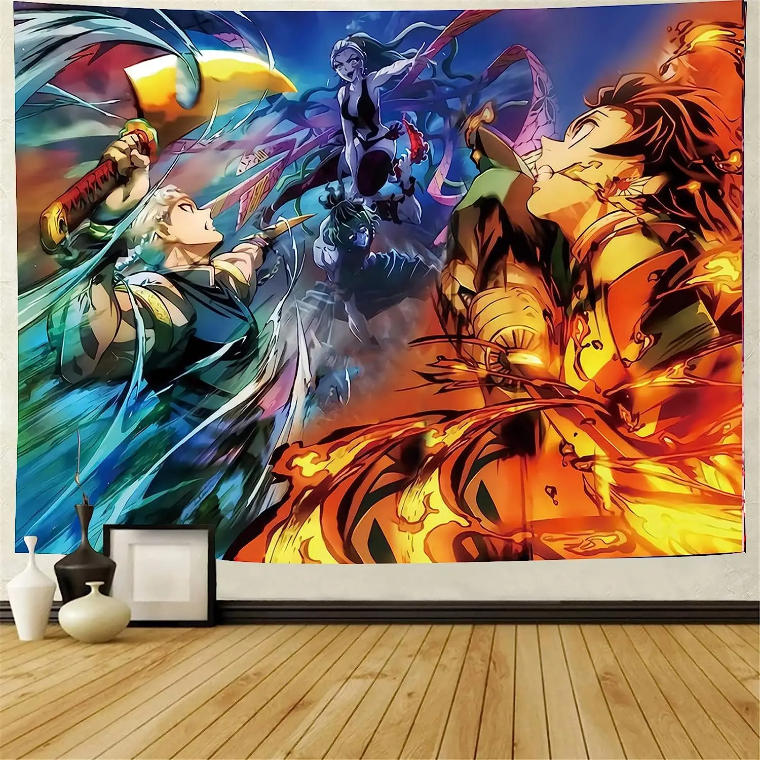 Demon Slayer Compatible Tapestry - Anime Poster - Metal Japanese Periphery - Bedroom Background Wallpaper 60x80 inch