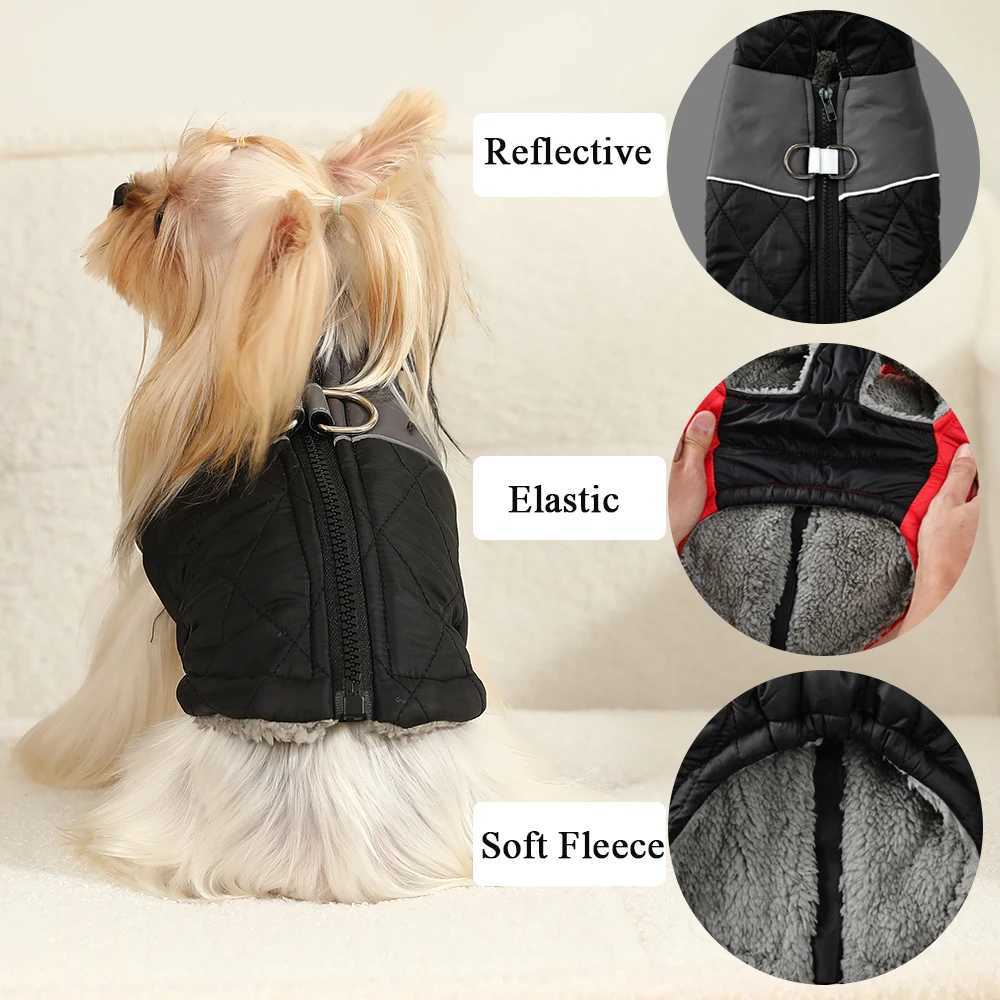 Winter Dog Jacket Windproof Reflective Pet Clothes For Small Dogs Cat Costume Puppy Coat Vest With D-ring Chihuahua Pug OutfitsXJ250109