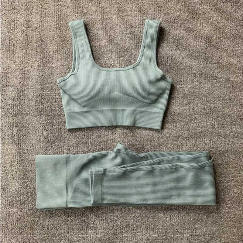 Women Seamless Yoga Set Gym Workout Clothes for Female Push Up Bra High Waist Leggings Sexy Fitness Sportswear Sports SuitsXJ250109