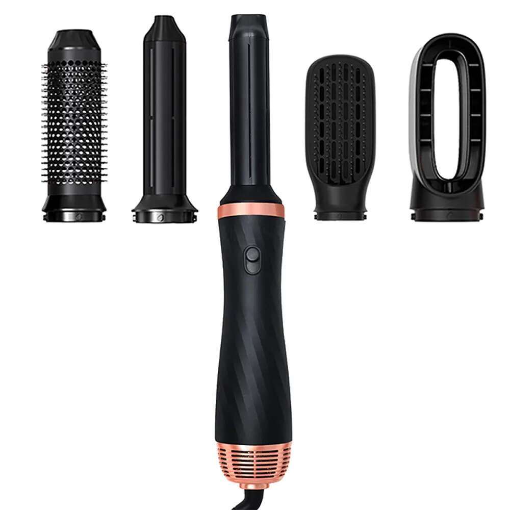5 in 1 Blow Powerful Dryer Hot Iron Wand Negative Ionic Air Curler Hair Styler Curg Brush