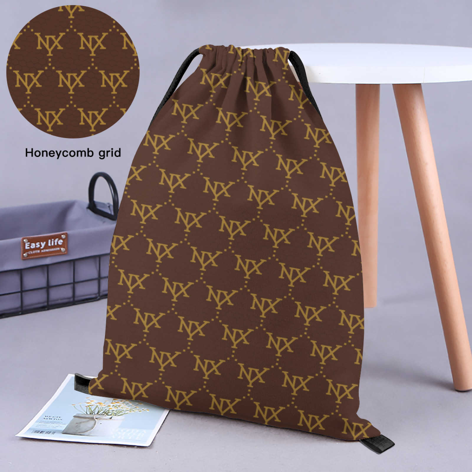 NXY Drawstring Bag Polyester Drawstring Storage Bag White Bags For Gift Package Pouch Reusable Home Sundries Organize Dustproof Sacks