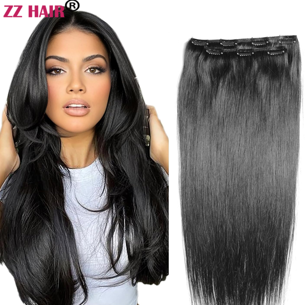 16 - 28 inches 80g-200g 100% Brazilian Remy Human Hair Extensions 2Pcs Set 1x20cm 1x15cm Two Pieces Natural Straight