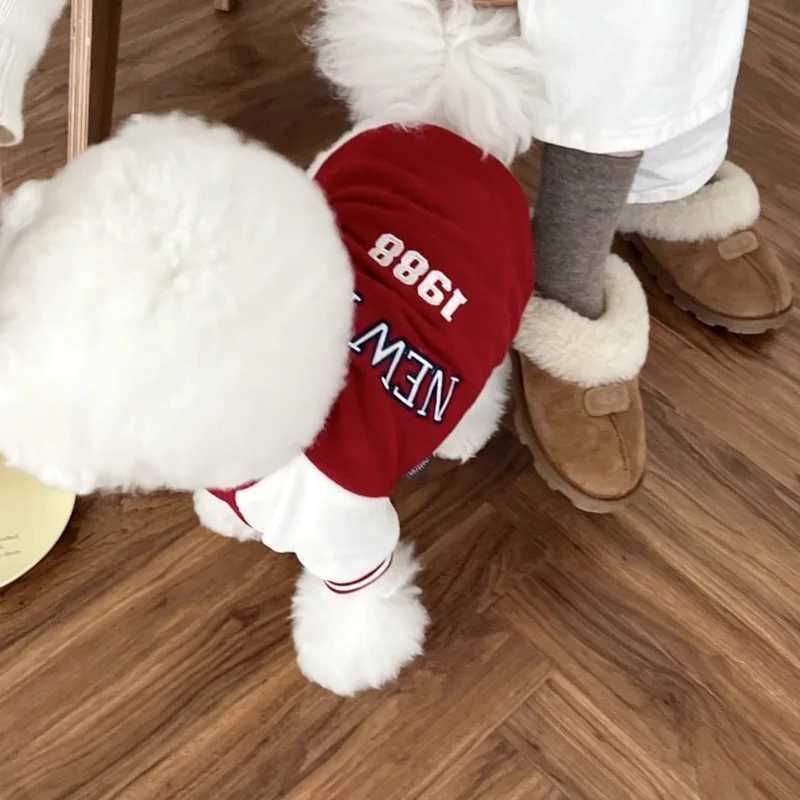Fashion Winter Pet Baseball Clothes Suit Dog Contrasting Coat Teddy Universal Small Dog Clothes Design Puppy Chihuahua ClothesXJ250109