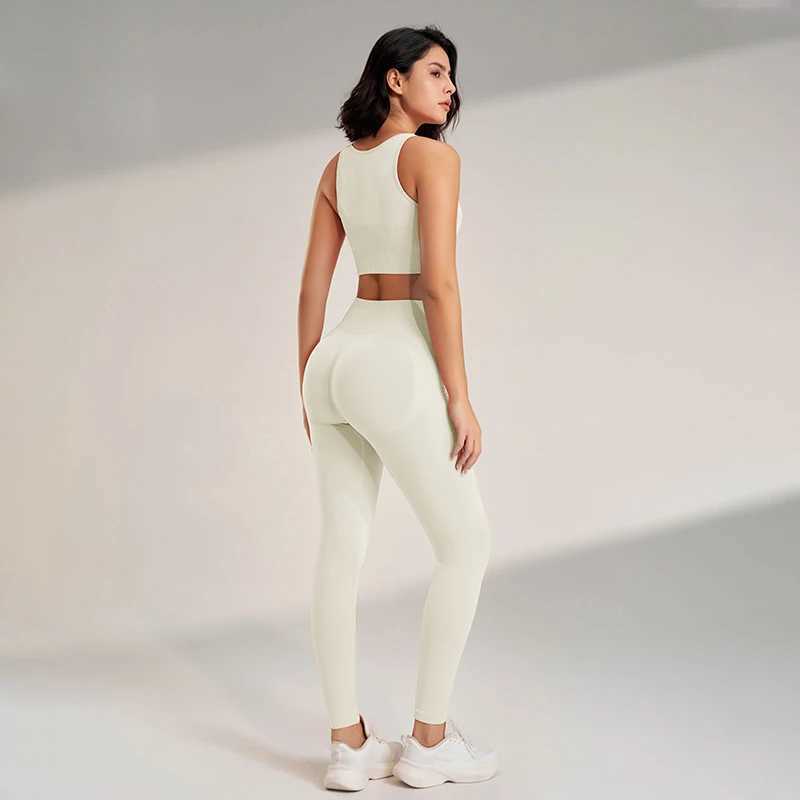 Yoga Clothing Set Womens High Waisted Leggings and Top Two Piece Seamless Fitness Exercise Clothing Fitness Workout UnderwearXJ250109