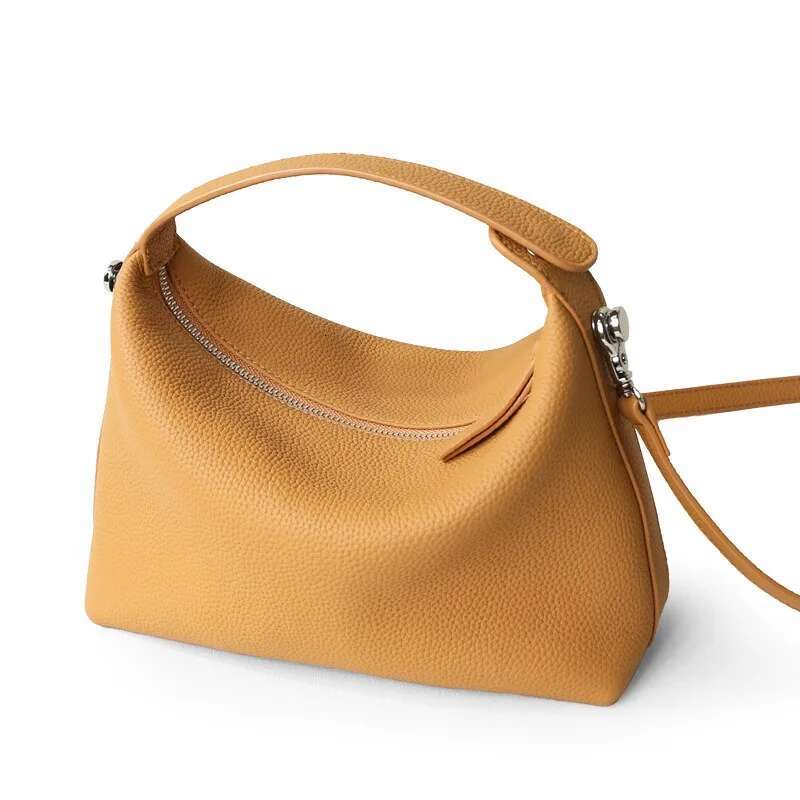 2024 New Women's Soft Genuine Leather Handbag Lady Fashion Daily Casual Shoulder Bag Girls Crossbody Messenger