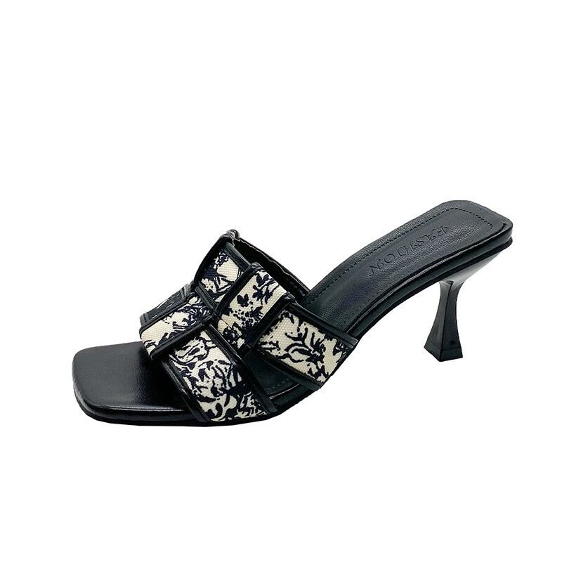 Free Shipping sandals designer heels Slippers womans shoes Square Toe sandal home outdoor Sandale