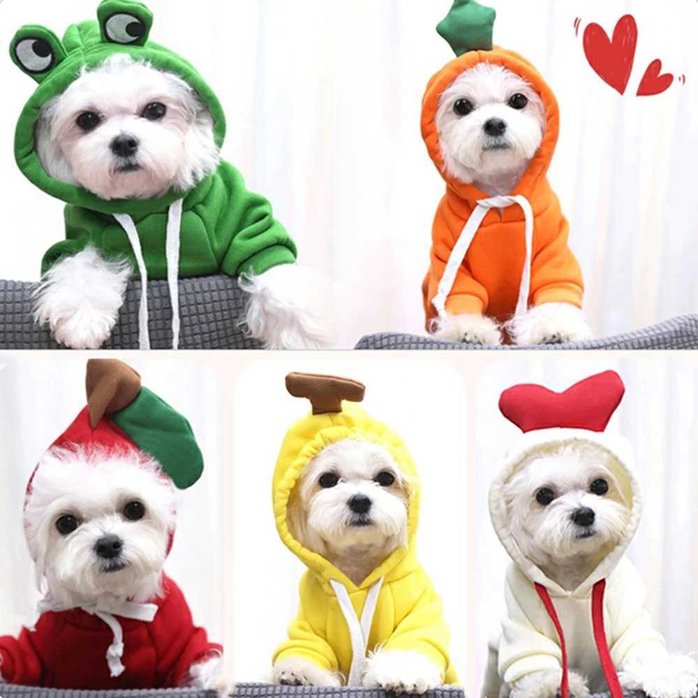 Fall Dog Hoodies Clothes Cute Plush Coat Hoodies Pet Costume Jacket For Puppy Cat French Bulldog Chihuahua Small Dog ClothingXJ250109