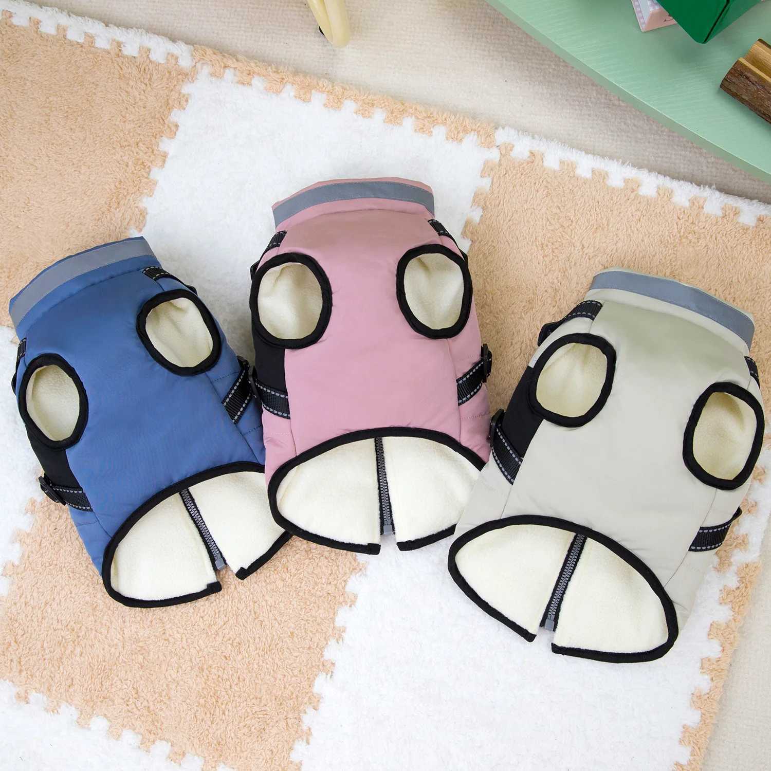 Winter Warm Pet Dog Coat Jacket with D-Ring Reflective Dog Clothes for Small Medium Dogs Puppy Clothes Pet SuppliesXJ250109