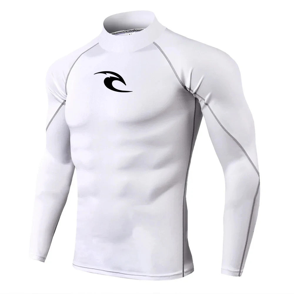 Autumn Running Tshirt Mens Long Sleeved Compression Shirt Fitness Training Top Gym Bodybuilding Undershirt Man Sports Wear 250106