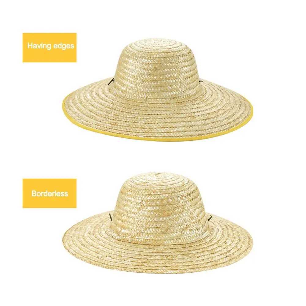 Adjustable straw hat casual wide Brim sun protection beach hat breathable bucket hat X250109