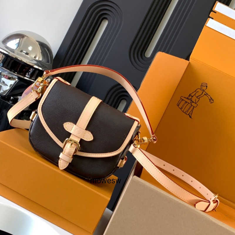 Shoulder Bags top-level 10A 12A SAUMUR BB Saddle leather womens designer barossbody mini high quality purse mens single shoulder bag 46740